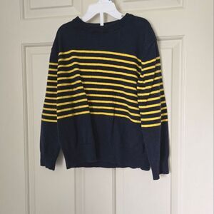 2/$20 Gap Navy and Yellow Striped Sweater Size 6-7
